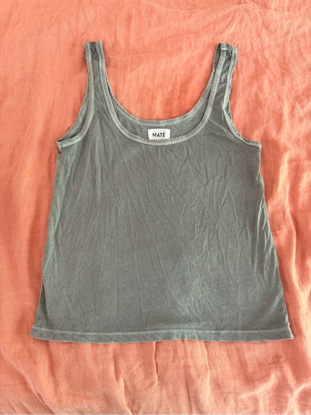 MATE the Label 100% Organic Cotton Gray Scoop Neck Tank